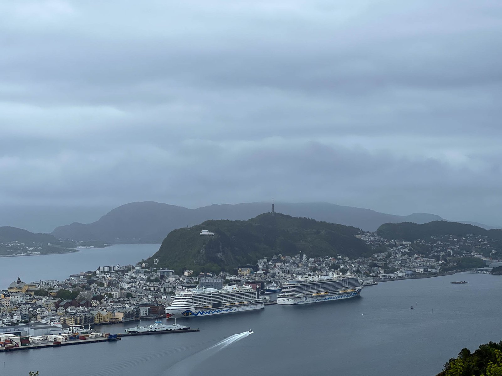 Aussicht vom Sukkertoppen in Ålesund