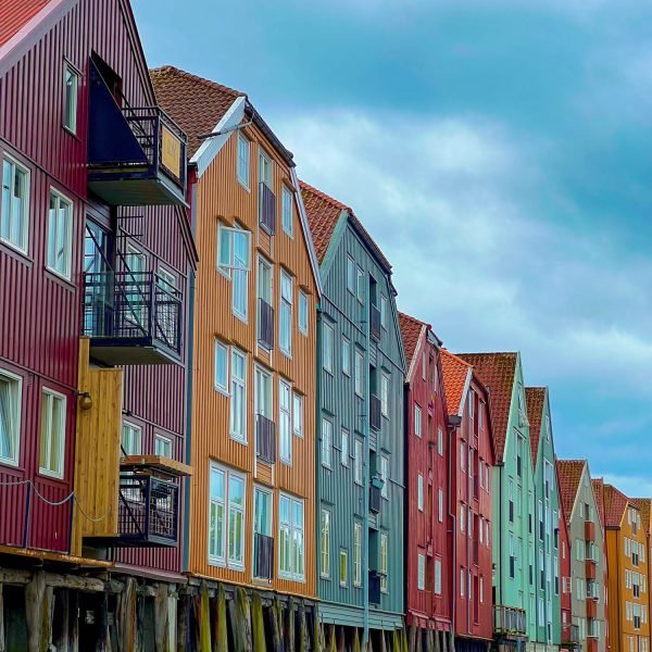 Alte Stadtbrücke Trondheim Holzhäuser