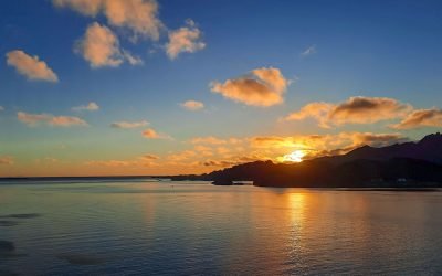 Leknes Lofoten Sonnenuntergang